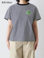 画像をギャラリービューアに読み込む, R&amp;D.M.Co- ガーゼボーダードロップTシャツ [8038]
