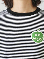 画像をギャラリービューアに読み込む, R&amp;D.M.Co- ガーゼボーダードロップTシャツ [8038]
