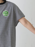 画像をギャラリービューアに読み込む, R&amp;D.M.Co- ガーゼボーダードロップTシャツ [8038]
