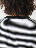 画像をギャラリービューアに読み込む, R&amp;D.M.Co- ガーゼボーダードロップTシャツ [8038]
