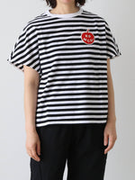 画像をギャラリービューアに読み込む, R&amp;D.M.Co- ガーゼボーダードロップTシャツ [8038]
