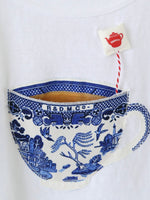 Load image into Gallery viewer, [Pre-order] R&amp;D.M.Co- no.8264 Blue Willow Milk Tea T-shirt (Arriving July-September)
