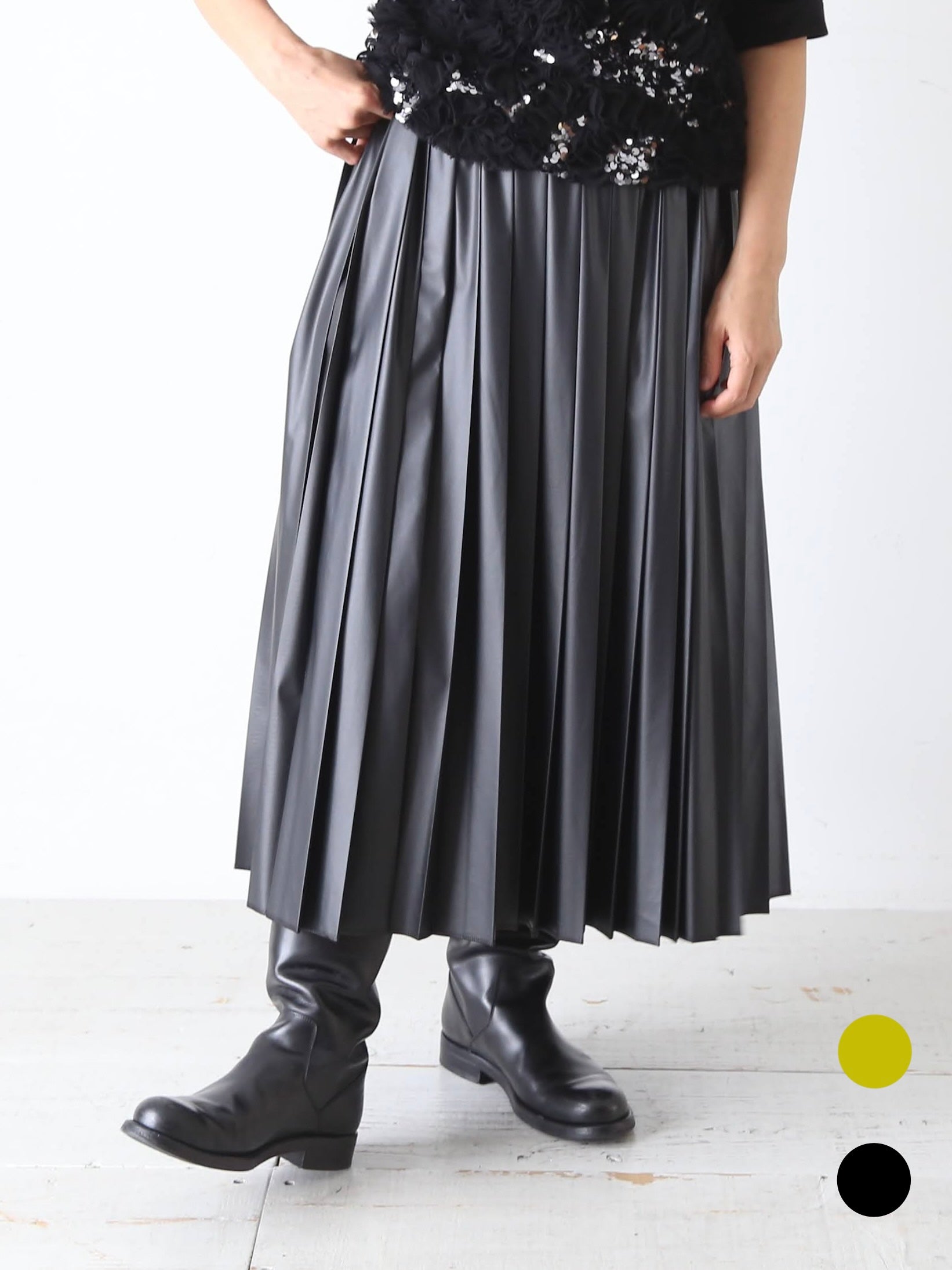 tao フェイクレザースカート [TP-S007-051]