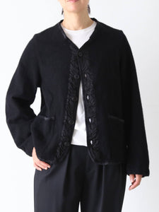 最終値下げ　コムデギャルソン　TAO 定番　ジャケット tao タオ ウールギャバ 丸襟ジャケット