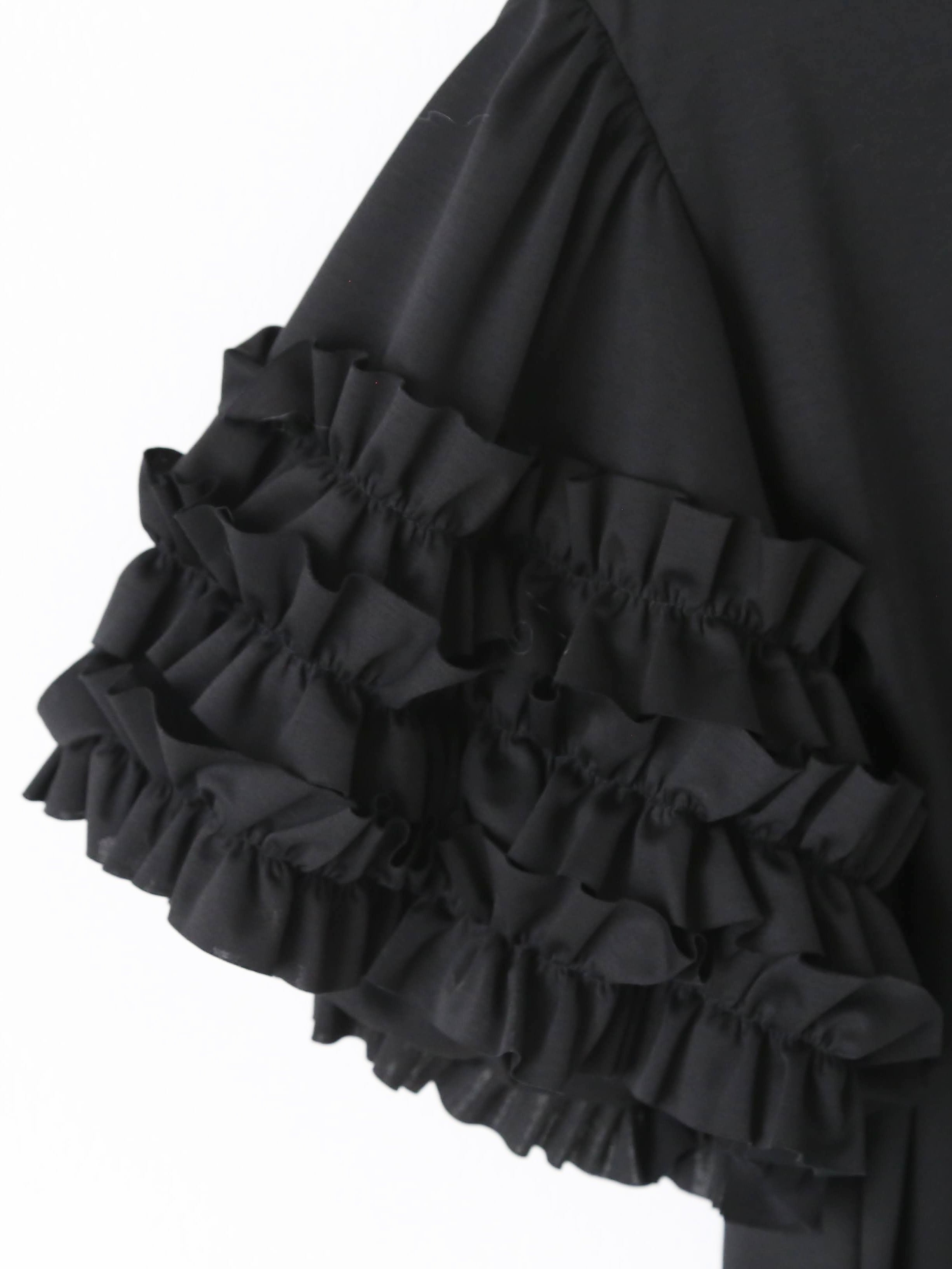 noir kei ninomiya 綿ポンチTシャツ(フリル袖) [3P-T013-051]