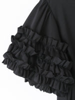 画像をギャラリービューアに読み込む, noir kei ninomiya 綿ポンチTシャツ(フリル袖) [3P-T013-051]
