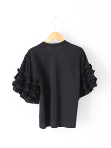 noir kei ninomiya 綿ポンチTシャツ(フリル袖) [3P-T013-051] – CREER