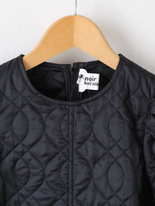 noir kei ninomiya エステルツイル キルト ワンピース パフスリーブ