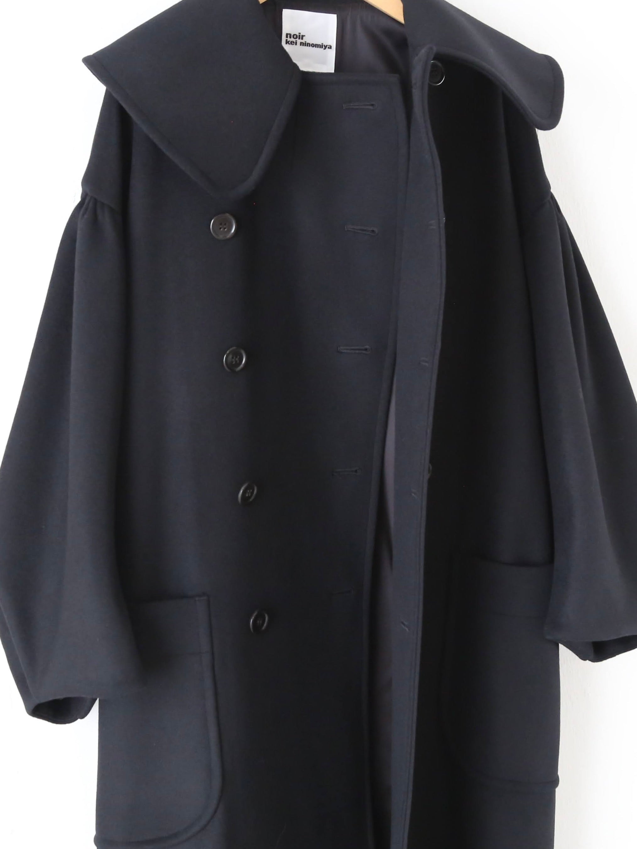 noir kei ninomiya ウールカシミヤメルトンコート [3P-C004-051]