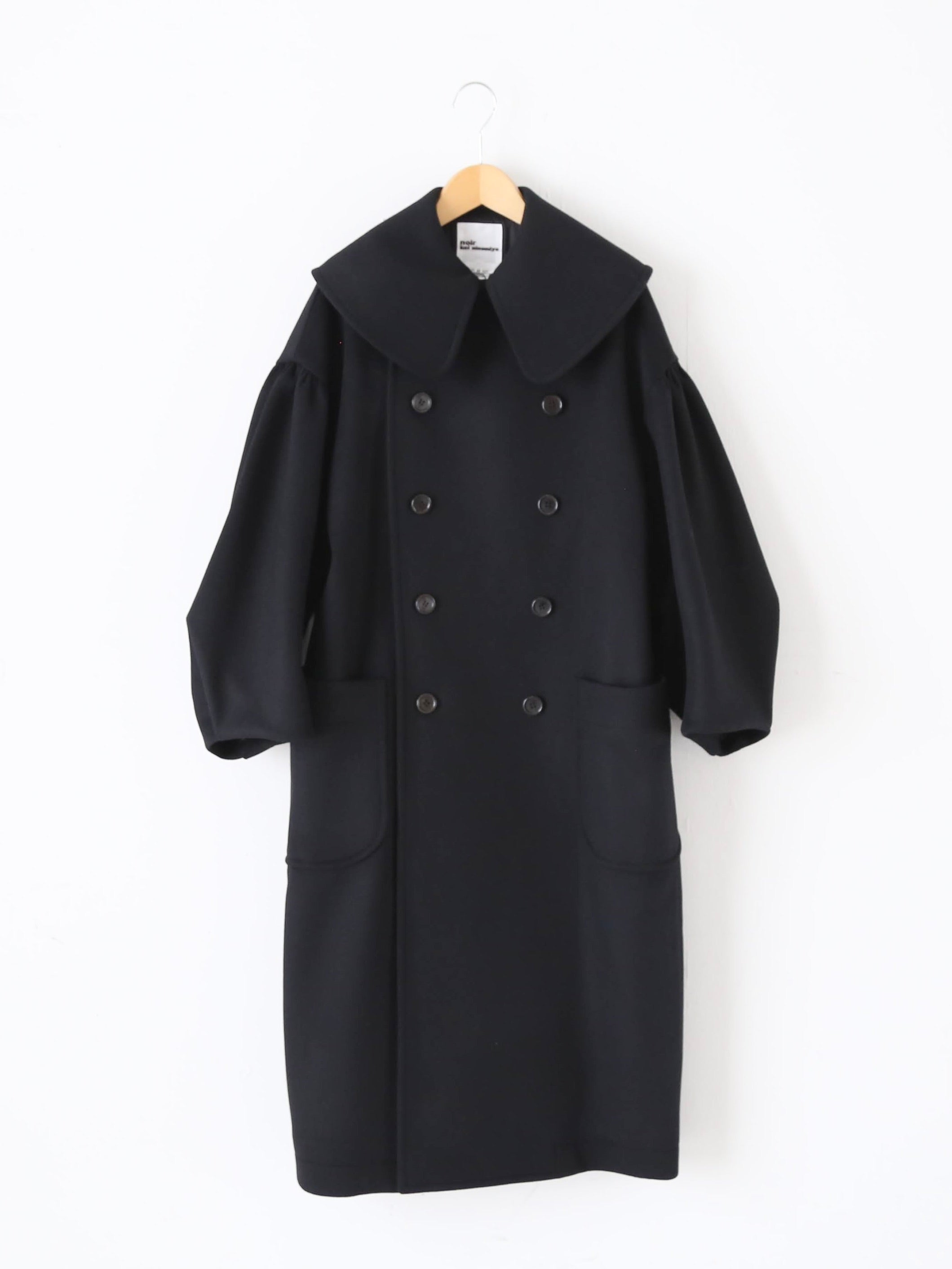 noir kei ninomiya ウールカシミヤメルトンコート [3P-C004-051]