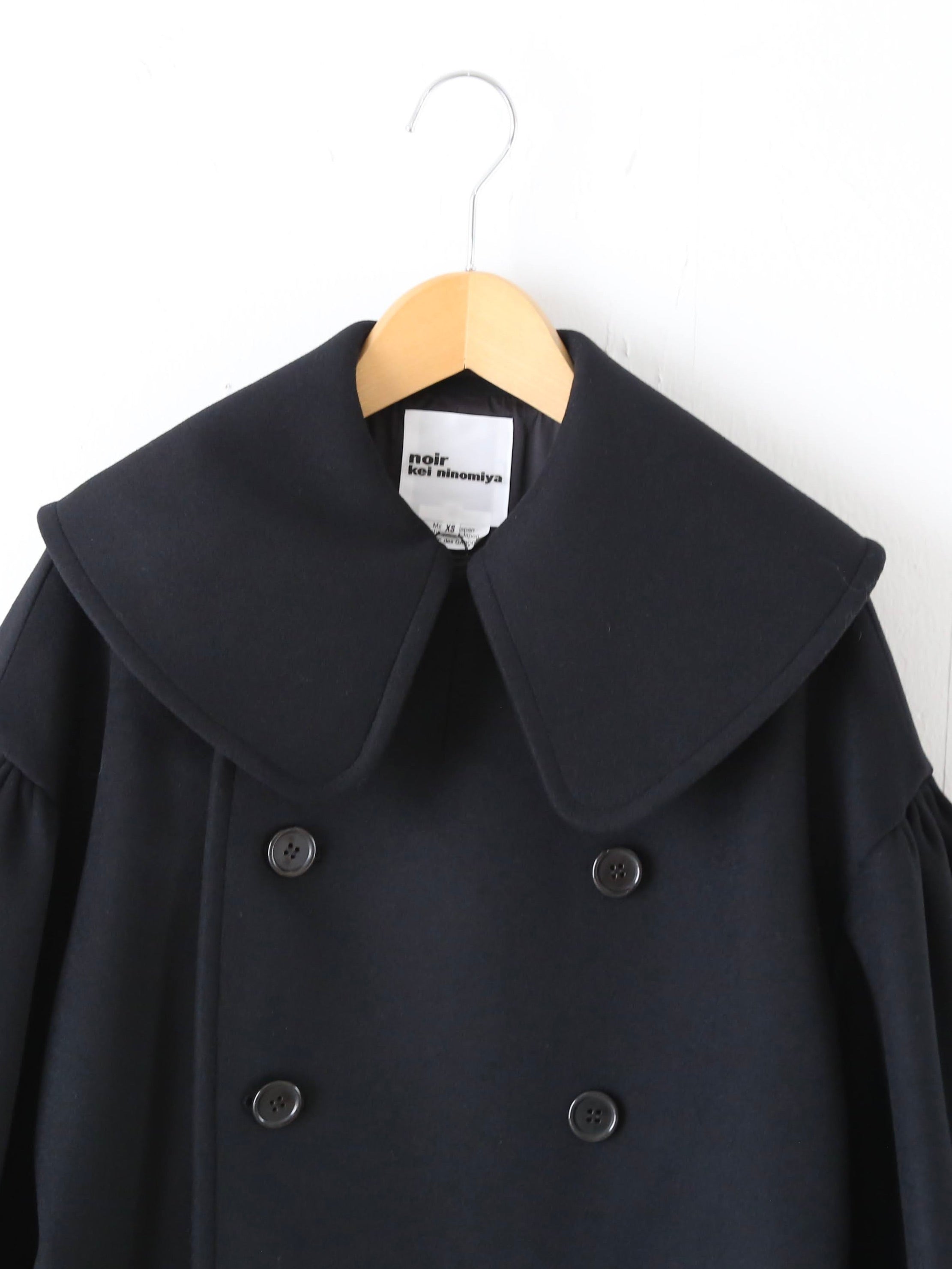 noir kei ninomiya ウールカシミヤメルトンコート [3P-C004-051]