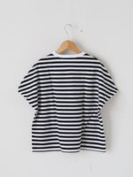 画像をギャラリービューアに読み込む, R&amp;D.M.Co- ガーゼボーダードロップTシャツ [8038]
