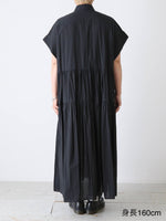 画像をギャラリービューアに読み込む, TOUJOURS バンドスリーブティアードシャツドレス [MM44MD03]
