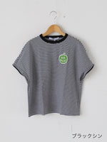 画像をギャラリービューアに読み込む, R&amp;D.M.Co- ガーゼボーダードロップTシャツ [8038]
