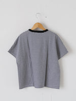 画像をギャラリービューアに読み込む, R&amp;D.M.Co- ガーゼボーダードロップTシャツ [8038]
