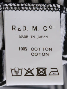R&D.M.Co- ガーゼボーダーオーバーサイズハーフスリーブTシャツ