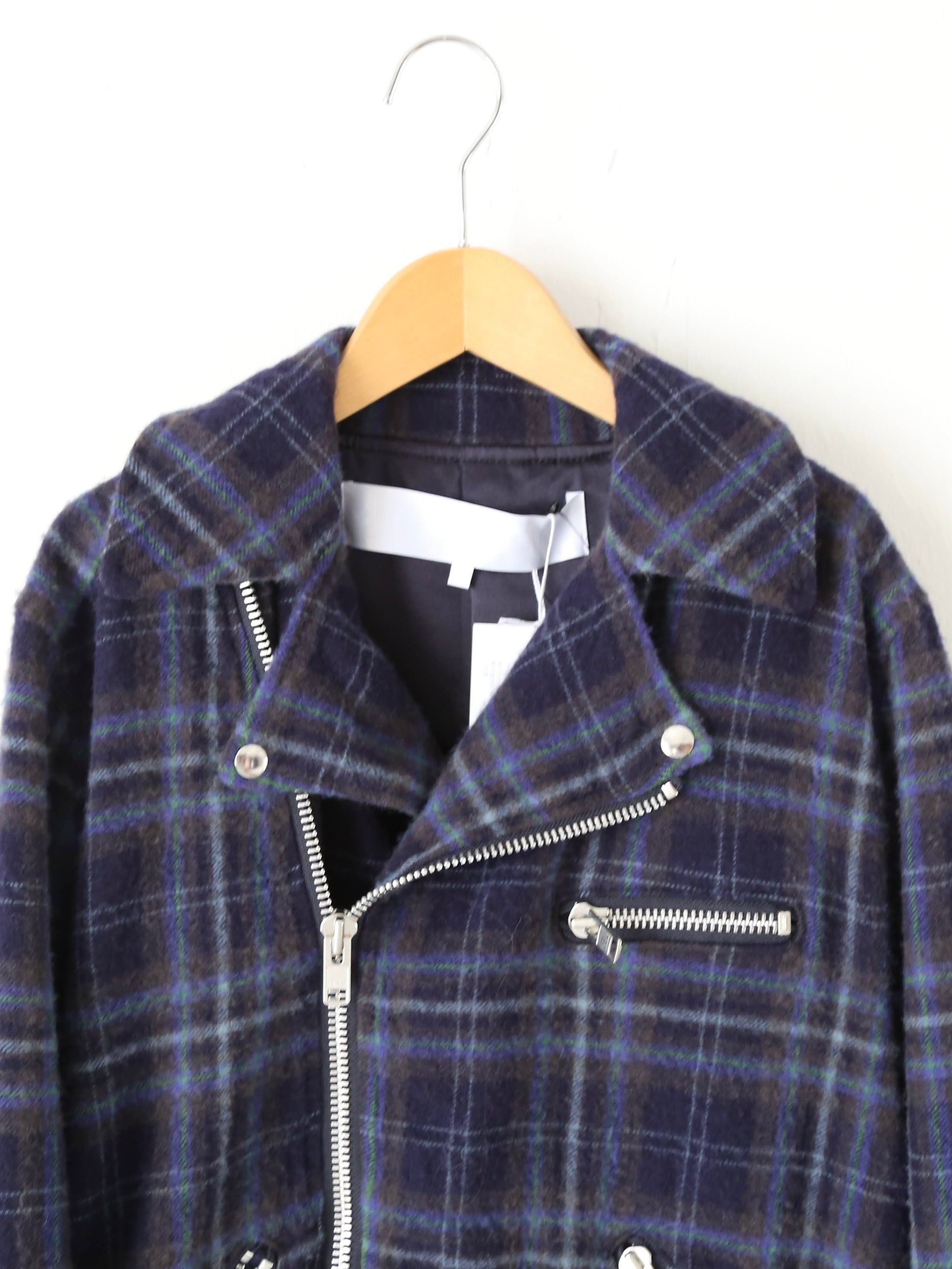 tao ウールナイロンチェックコート [TP-C010-051]