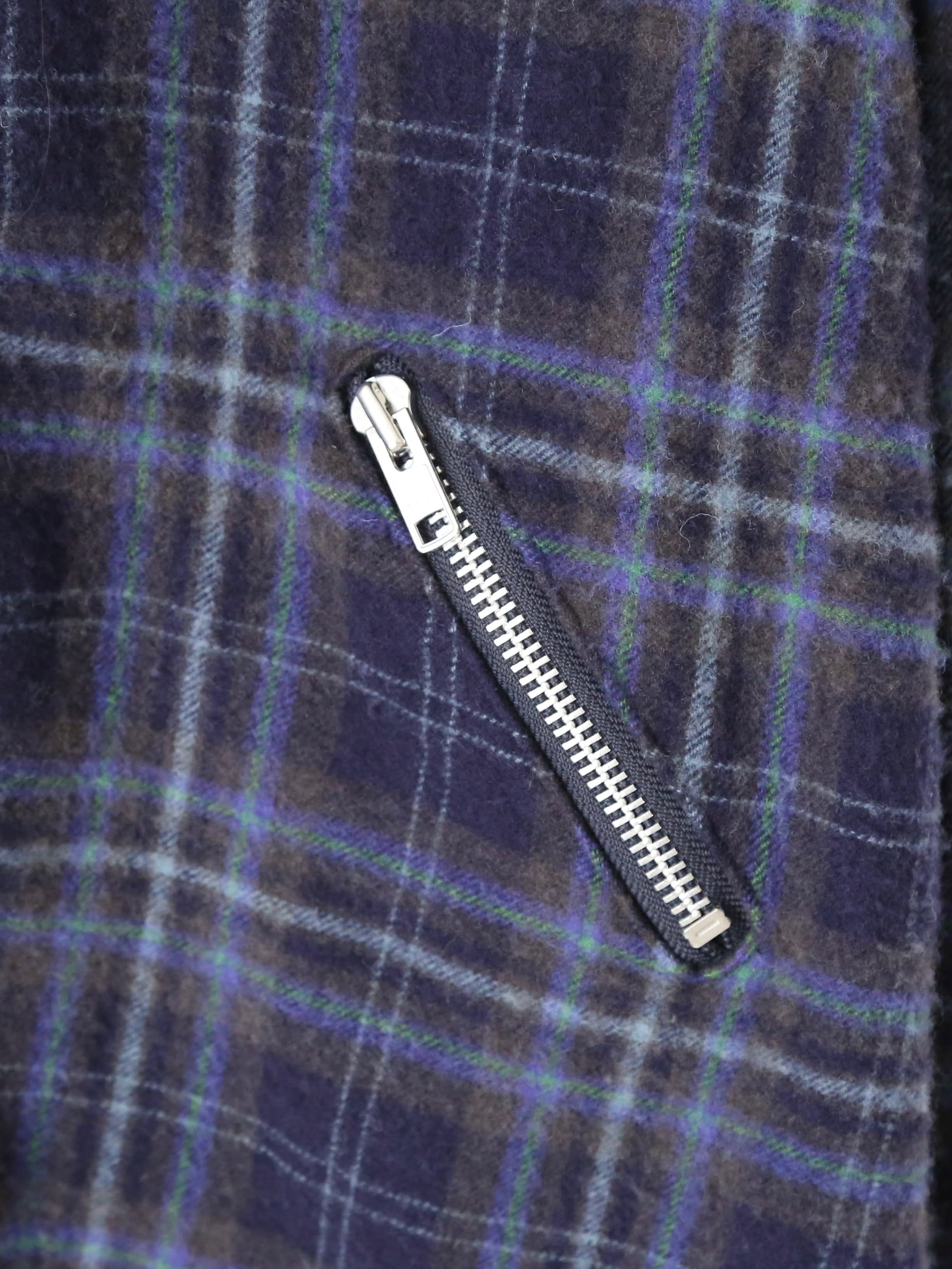 tao ウールナイロンチェックコート [TP-C010-051]