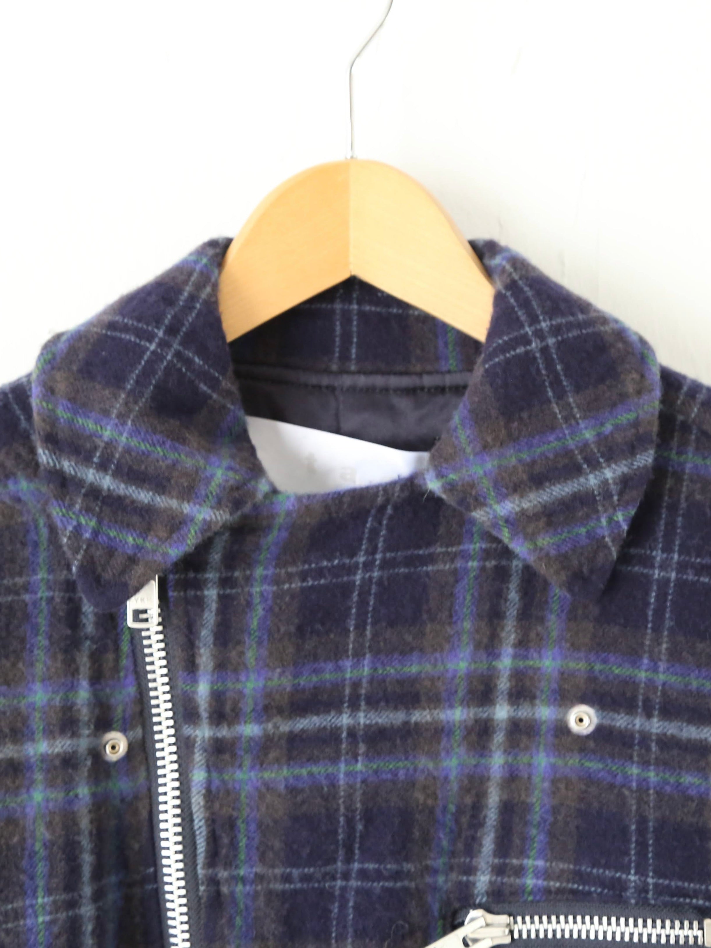 tao ウールナイロンチェックコート [TP-C010-051]