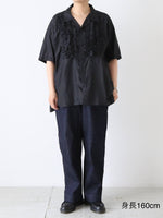 画像をギャラリービューアに読み込む, TOUJOURS オープンカラーショートスリーブフリルシャツ [YM44US02]
