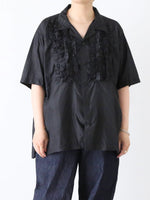 画像をギャラリービューアに読み込む, TOUJOURS オープンカラーショートスリーブフリルシャツ [YM44US02]
