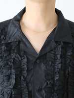 画像をギャラリービューアに読み込む, TOUJOURS オープンカラーショートスリーブフリルシャツ [YM44US02]
