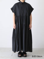 画像をギャラリービューアに読み込む, TOUJOURS バンドスリーブティアードシャツドレス [MM44MD03]
