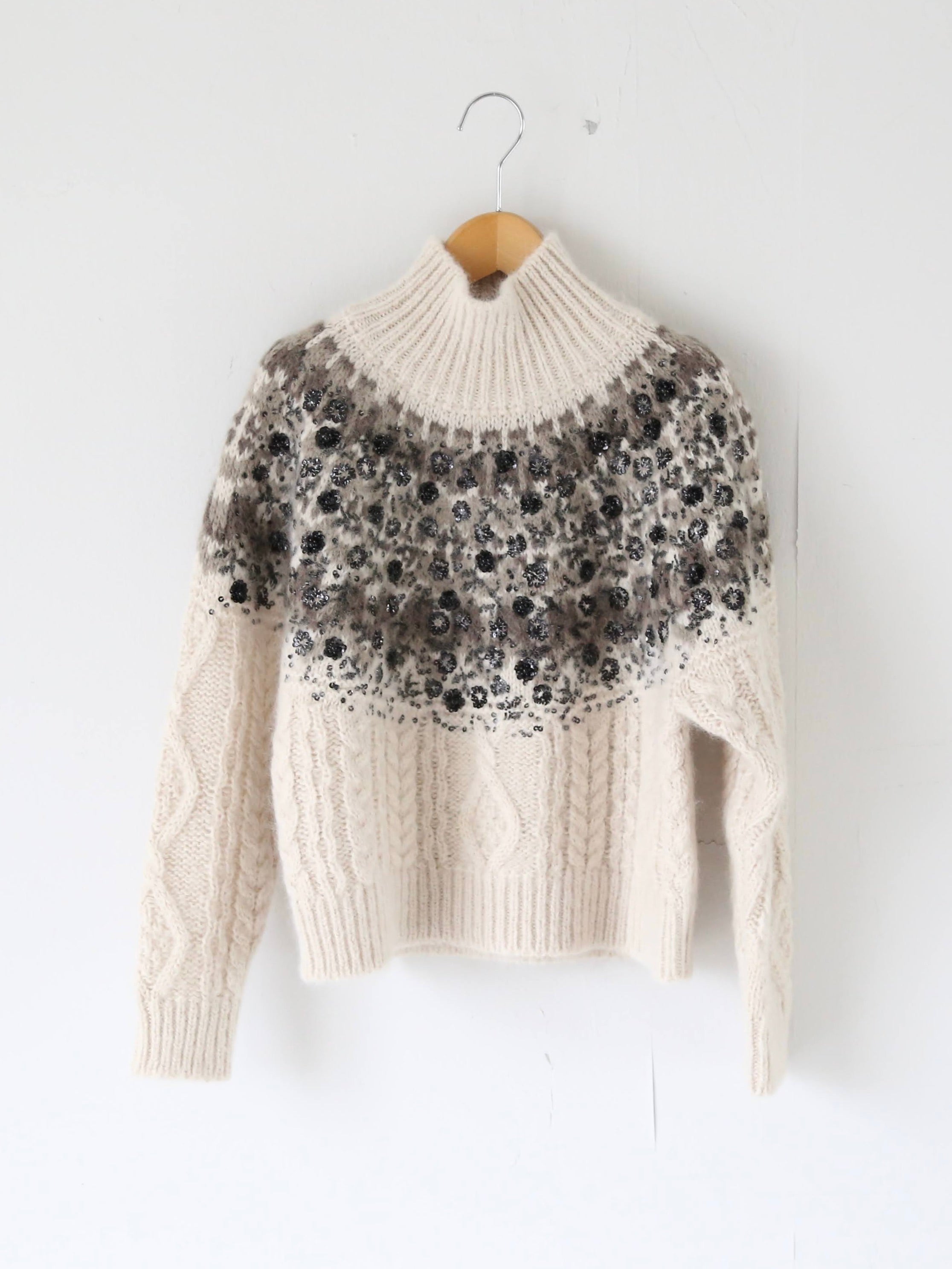 tao ノルディック柄スパンコール刺繍セーター [TP-N002-051]