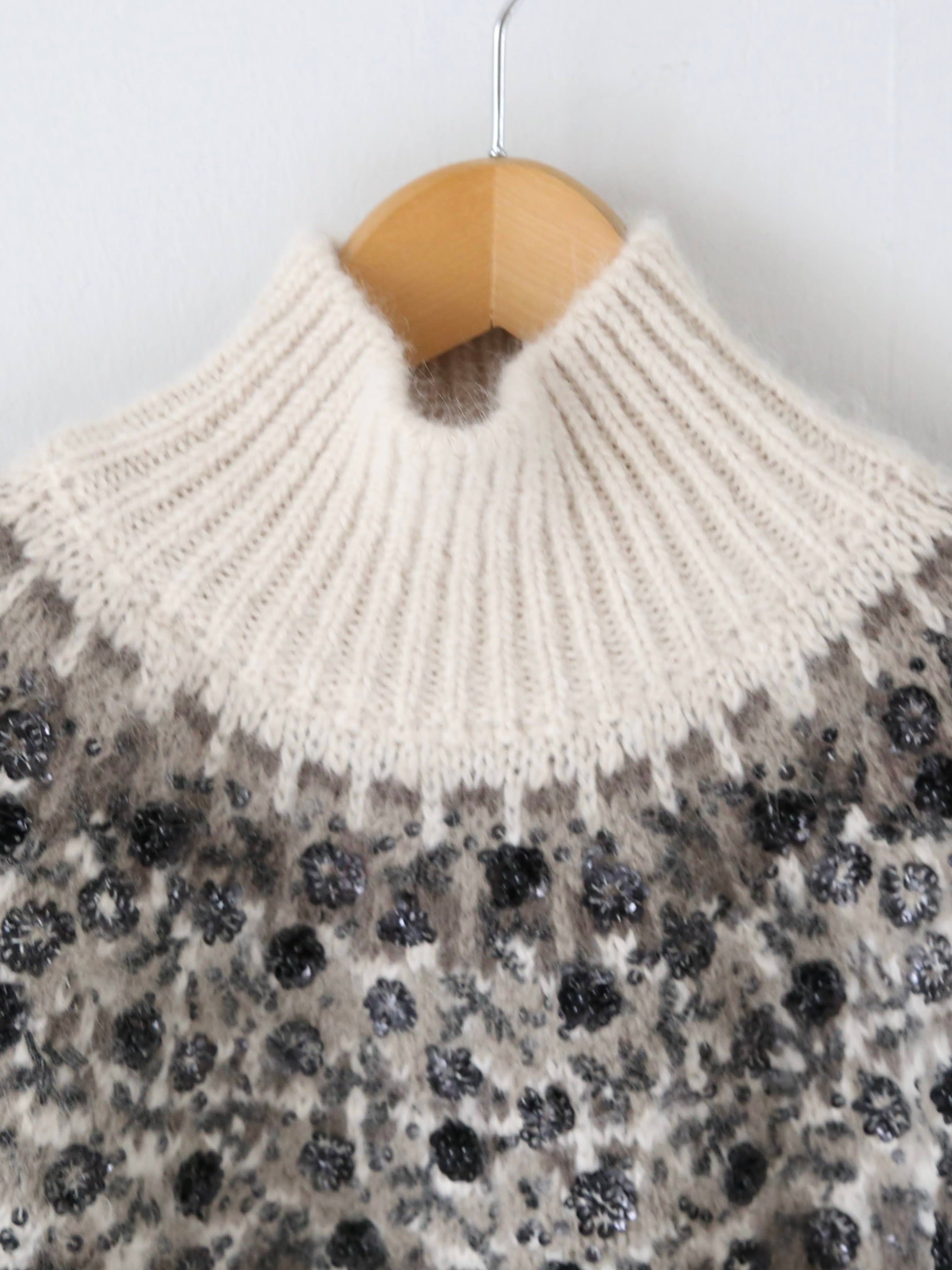 tao ノルディック柄スパンコール刺繍セーター [TP-N002-051]