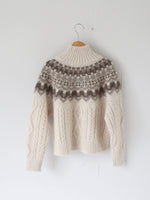 画像をギャラリービューアに読み込む, tao ノルディック柄スパンコール刺繍セーター [TP-N002-051]
