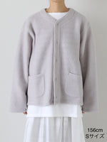 Load image into Gallery viewer, Chimala Unisex Top Gray Brushed Fleece Vintage Sweat Cardigan [CS38-K12]
