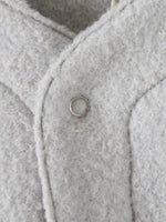 Load image into Gallery viewer, Chimala Unisex Top Gray Brushed Fleece Vintage Sweat Cardigan [CS38-K12]
