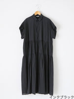 画像をギャラリービューアに読み込む, TOUJOURS バンドスリーブティアードシャツドレス [MM44MD03]
