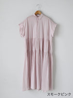 画像をギャラリービューアに読み込む, TOUJOURS バンドスリーブティアードシャツドレス [MM44MD03]
