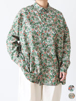 画像をギャラリービューアに読み込む, R&amp;D.M.Co- ワイルドベリーフィールドローンオーバーサイズドシャツ [7878]
