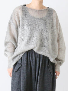 intoca. モヘヤ×シルク ニット セーター antiqua（アンティカ） ニット セーター モヘア風ニット レディース