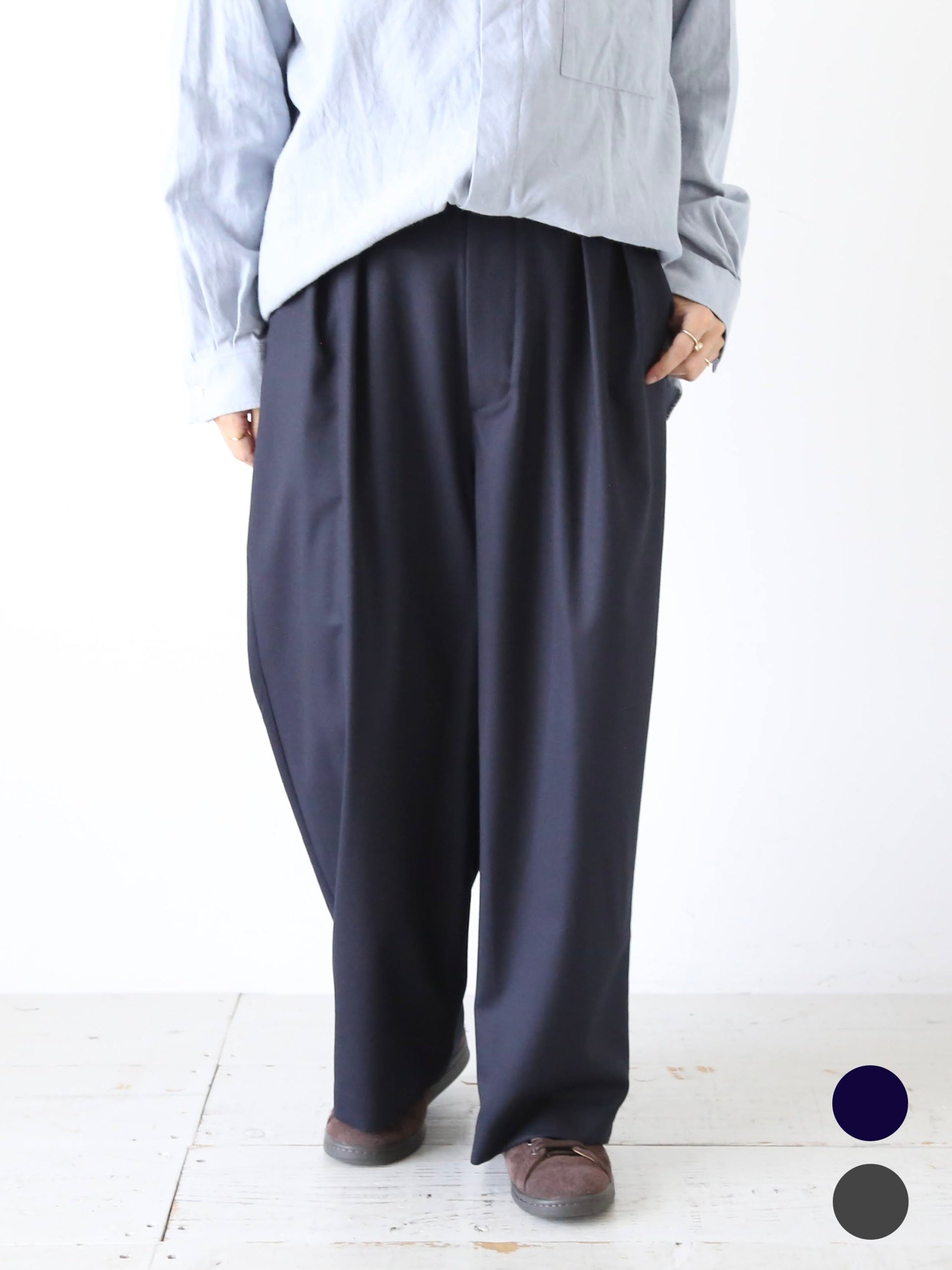 TOUJOURS 2インプリーツバギーパンツ [YM43KP03]