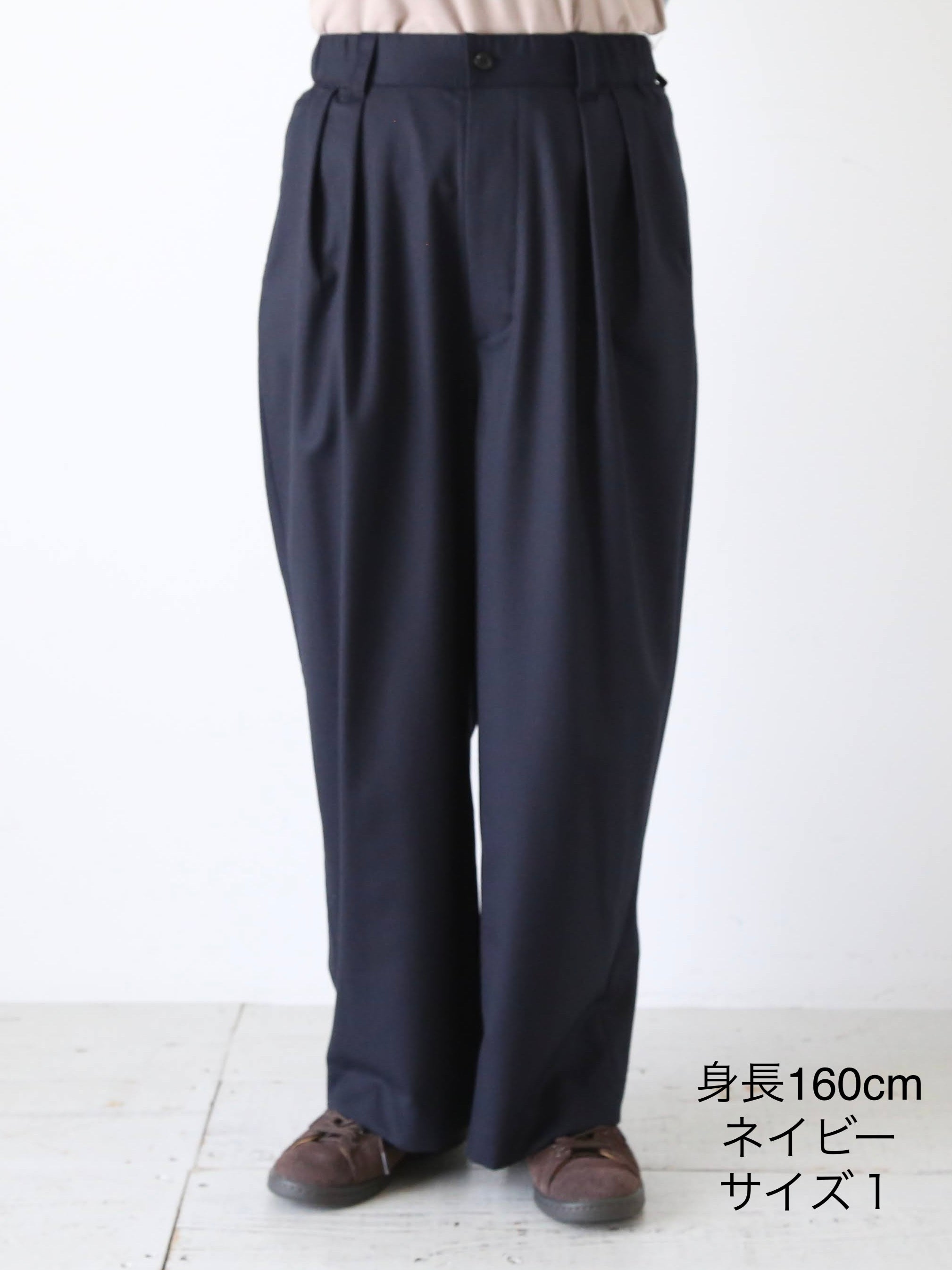 TOUJOURS 2インプリーツバギーパンツ [YM43KP03]