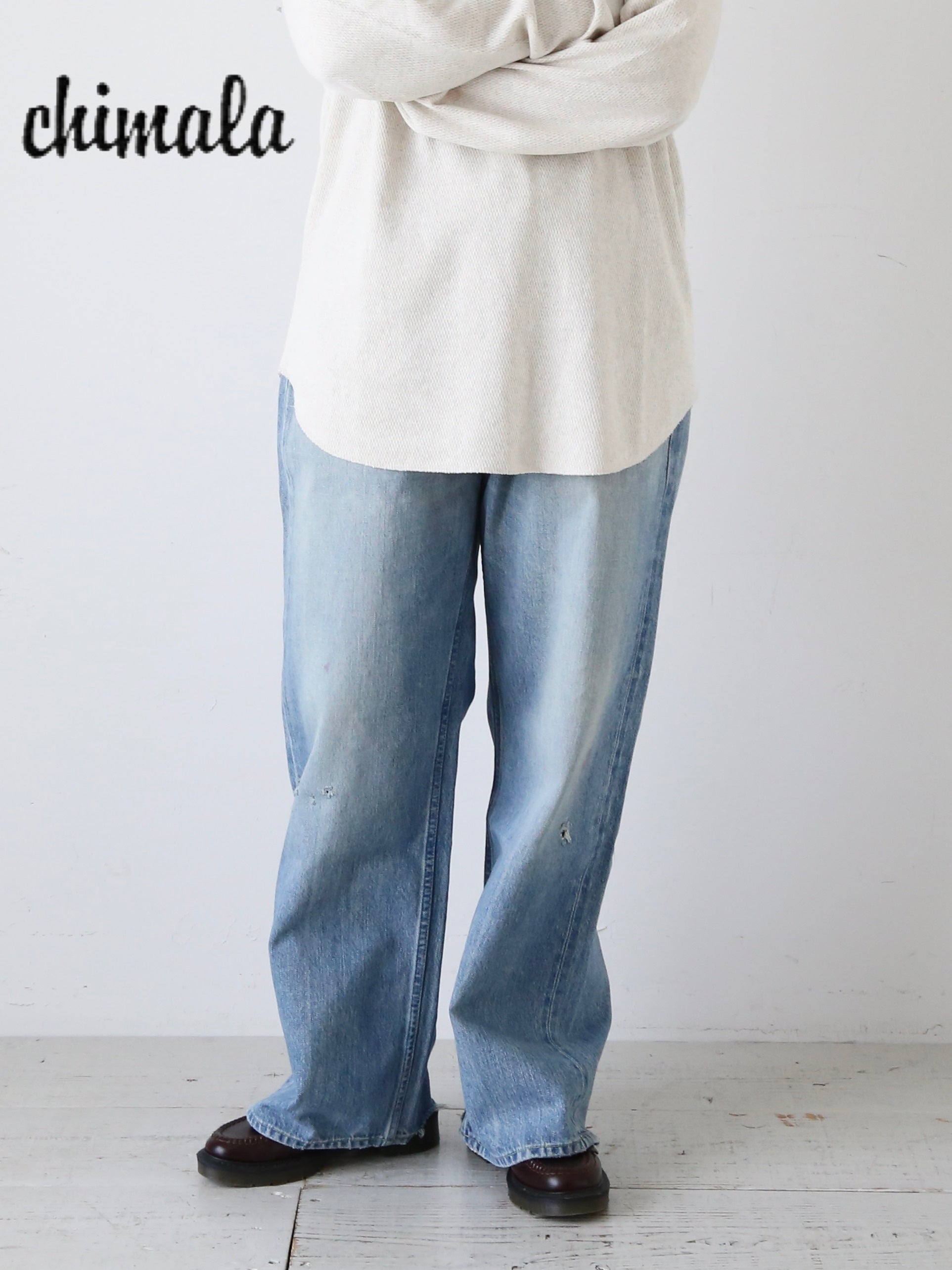 chimala MEN'S セルヴィッジデニム ディープライズバギーカット [S42