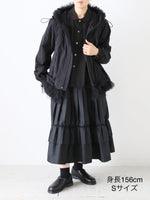 Load image into Gallery viewer, noir kei ninomiya エステルタイプライター×ナイロンチュールブラウス [3R-B009-051]
