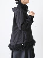 Load image into Gallery viewer, noir kei ninomiya エステルタイプライター×ナイロンチュールブラウス [3R-B009-051]
