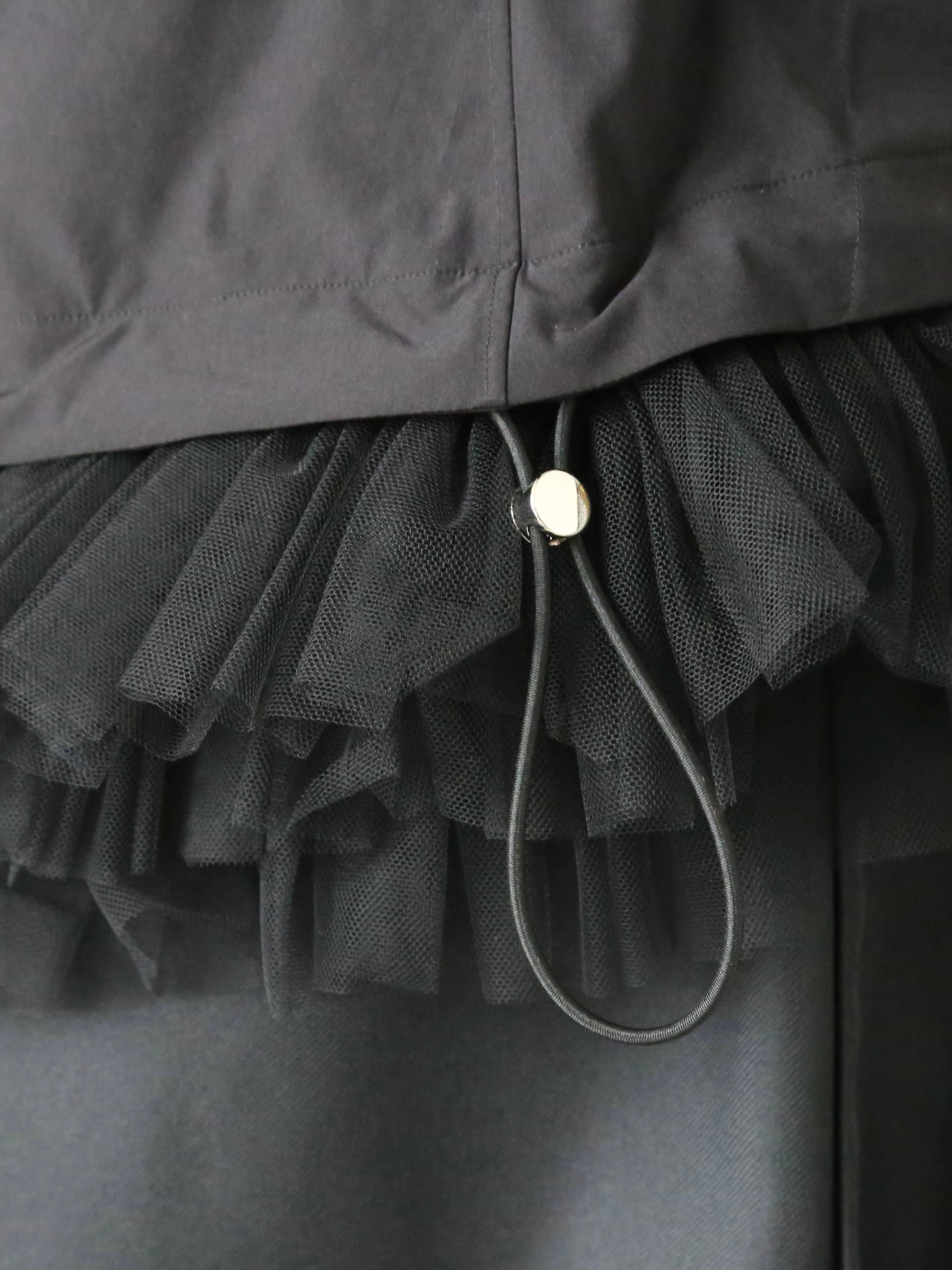 noir kei ninomiya エステルタイプライター×ナイロンチュールブラウス