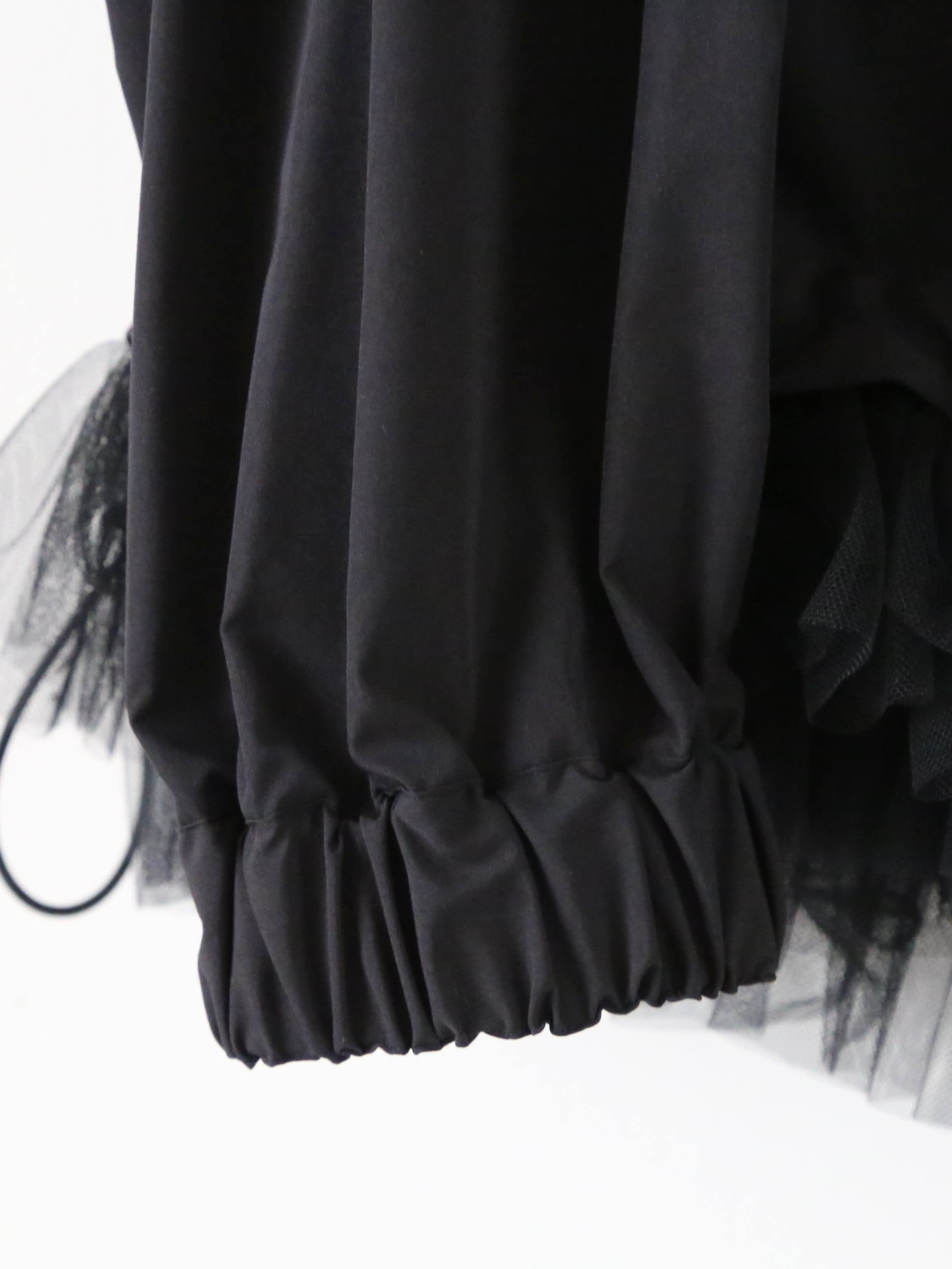 noir kei ninomiya エステルタイプライター×ナイロンチュールブラウス