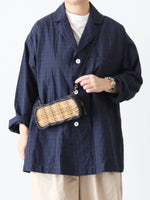 Load image into Gallery viewer, ebagos Woven Rattan Long Wallet, Soft Cowhide [35634]
