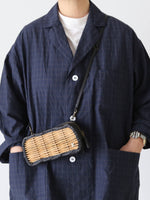 Load image into Gallery viewer, ebagos Woven Rattan Long Wallet, Soft Cowhide [35634]
