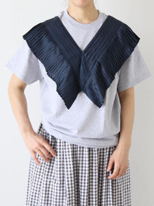 BUNON ブノン インド手紡ぎカディ 手刺繍 タックラッフルカラー – CREER