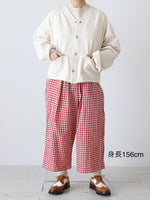 画像をギャラリービューアに読み込む, R&amp;D.M.Co- ギンガムチェックゴムパンツ [7608]
