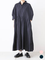 画像をギャラリービューアに読み込む, TOUJOURS  ランダムプリーツハーフスリーブシャツドレス[MM44QD03]

