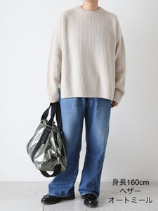 TOUJOURS リブステッチクルーネックビッグプルオーバー [VM43XK03] – CREER