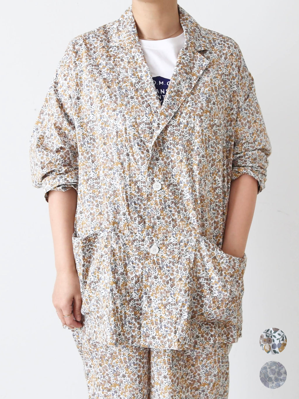 myco 極美品 トジュー コットン リネン アトリエジャケット 2 極美品 TOUJOURS トジュー コットン リネン アトリエジャケット 2